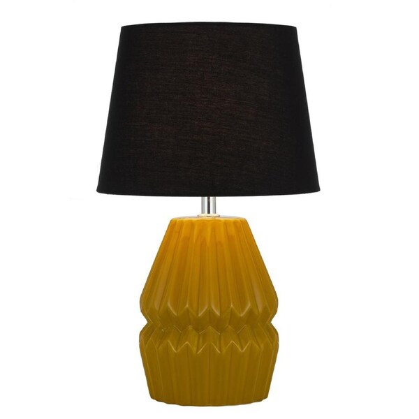 Bellalux TFS Butterscotch and Black Ceramic Table Lamp for Contemporary Interiors