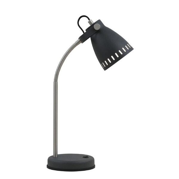 Sunstone TFS Sleek Nova Grey Table Lamp for Bedroom or Office Lighting