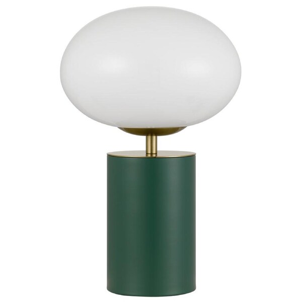 Ruby TFS Fresh Green and Gold Opal Glass Touch Lamp for Home Accent Lighting