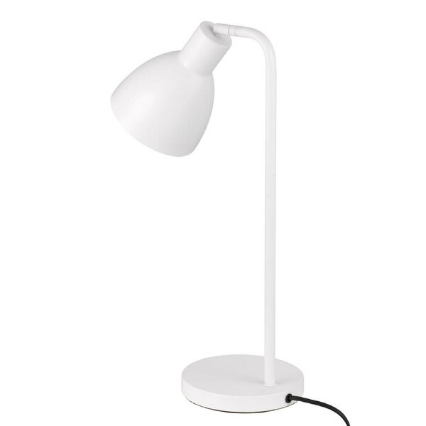 Solstone TFS Minimalist White Table Lamp for Bedside or Reading Corner Lighting