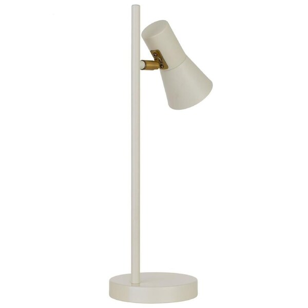 Zaragoza TFS Beige Brass and White Table Lamp for Classic and Traditional Interiors