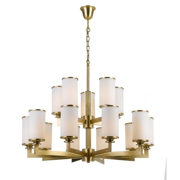 Turin TFS brass opal multi light pendant statement ceiling piece for elegant interiors