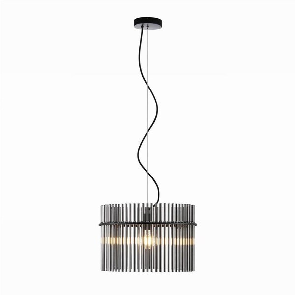 Lumoville Matte Black and Smoke Finish Pendant Light with Durable 2m Cord