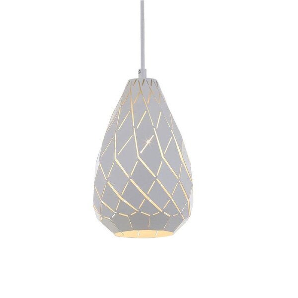 Solmark Compact White Pendant Lamp with Soft Textile Cable and 2 Meter Length
