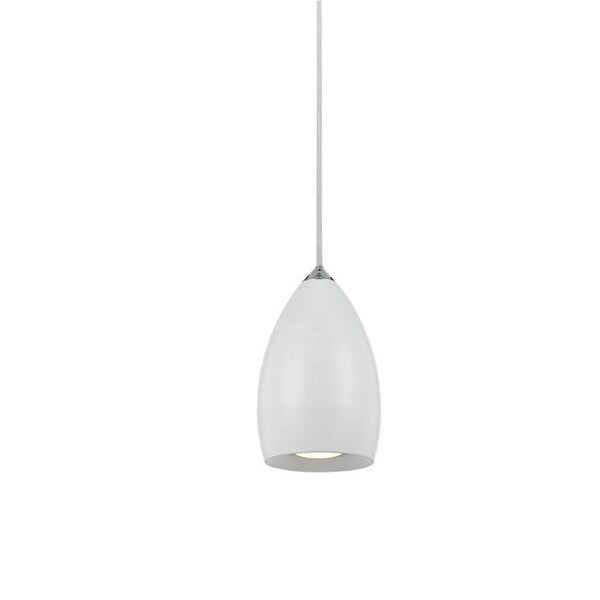 Bologna TFS White LED Pendant, Single Spotlight GU10 with Chrome Trim 3000K