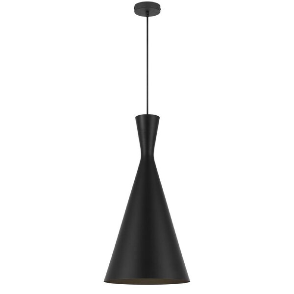 Cantoville Black Brushed Pendant Light with Textured Finish and 25W Bulb
