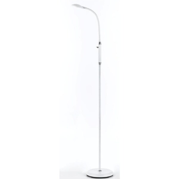 Treviso White LED Floor Lamp with 420 Lumens, Warm 3000K Color Temperature