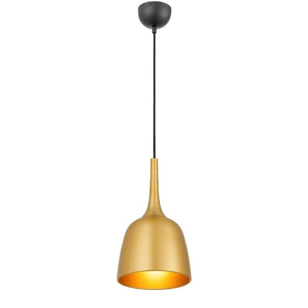 Rivalux Gold Black Brushed Pendant with 20W Max Bulb and Adjustable Chain