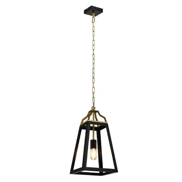 Constanta Black Antique Gold Pendant with 25W Bulb and Adjustable Chain