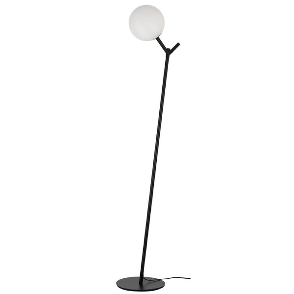 Metro Black Opal Floor Lamp with Foot Switch and Adjustable Height