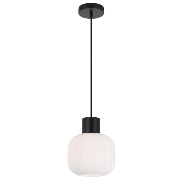 Coral Black Opal Pendant Lamp with Textile Cable and Modern Style