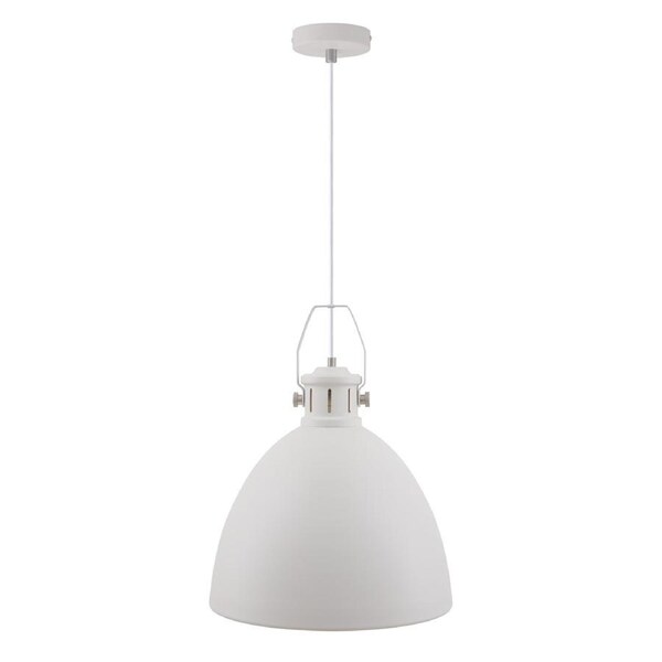 Sollux White Pendant Lamp with 40W Bulb and Adjustable Cable