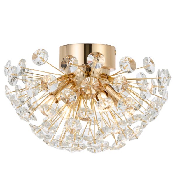 Granada Gold Clear Pendant Lamp with 4 Lights and Elegant Finish