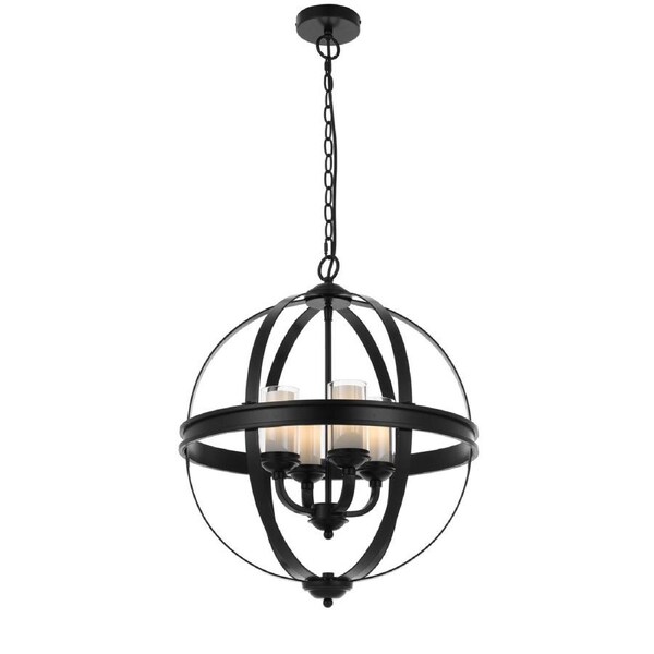 Antibes TFS nickel clear opal glass pendant light refined decorative ceiling accent