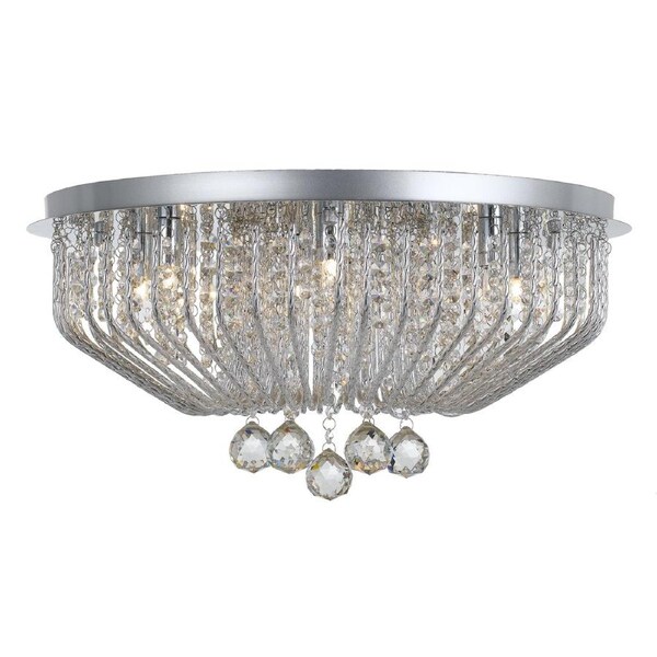 Cantoline TFS 53 Ceiling Light in Chrome with Clear Crystal Bead Detail