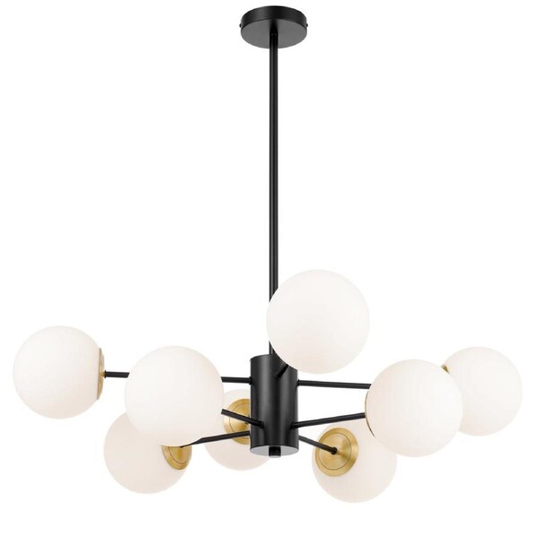 Bath TFS Bold Black Opal Glass Chandelier for Dramatic Modern Interiors