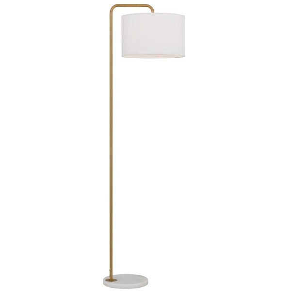 Solstone TFS Floor Lamp Ivory Shade with Gold Accents for Subtle Warmth