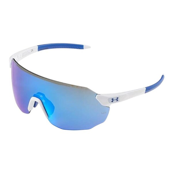 Under Armour UA Halftime WWK/W1 Unisex Sunglasses White Frame Blue Lens 99mm