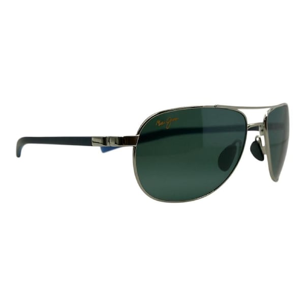 Maui Jim Guardrails 327 Polarised Unisex Sunglasses Silver Frame Grey Lens
