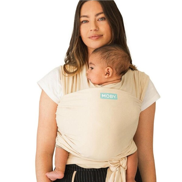 Moby Classic Wrap Sand Dollar 100% Cotton Soft Sling Carrier Baby/Newborn Beige