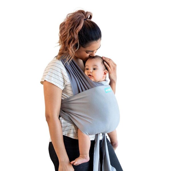 Moby Easy Wrap Smoked Pearl Hybrid Cotton Baby/Newborn/Infant Carrier Grey
