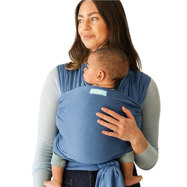 Moby Classic Wrap Ocean 100% Cotton Soft Baby/Newborn Sling Carrier Blue