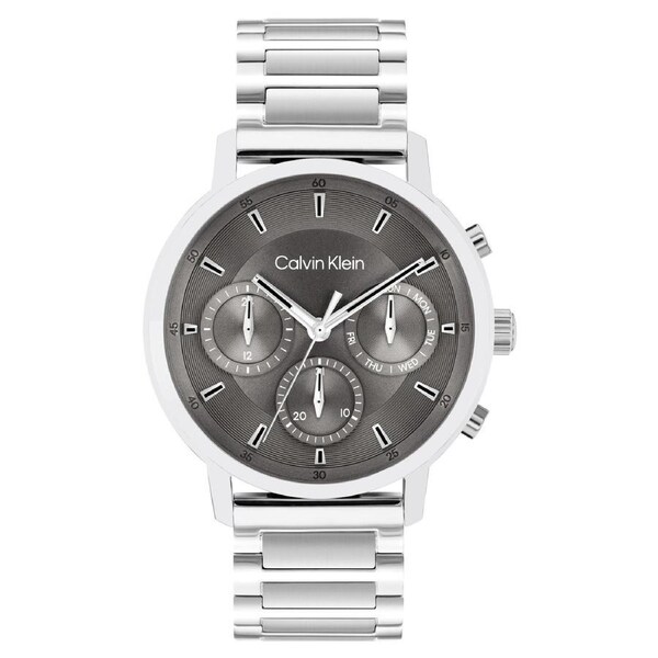 Calvin Klein Stainless Steel Grey Dial Multi-function Men's Watch - 25200493