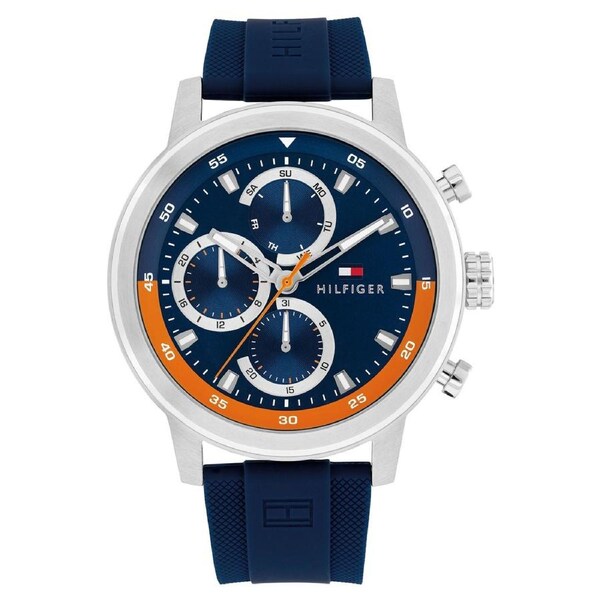Tommy Hilfiger Blue Silicone Blue Dial Multi-function Men's Watch - 1792177
