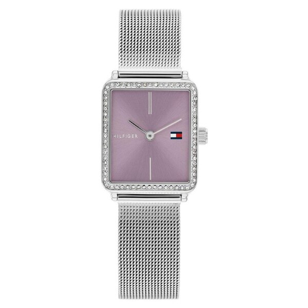 Tommy Hilfiger Stainless Steel Mesh Purple Dial Women's Watch - 1782790