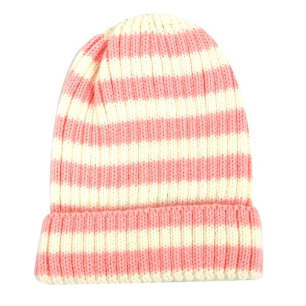 Foote Street Bailey Striped Beanie For Kids Winter Cap - Pink - 2Y-3Y