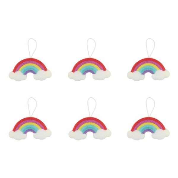 6PK Miki Rainbow Bath Sponge For Fun Bathtime Foamy Lather Multicolour