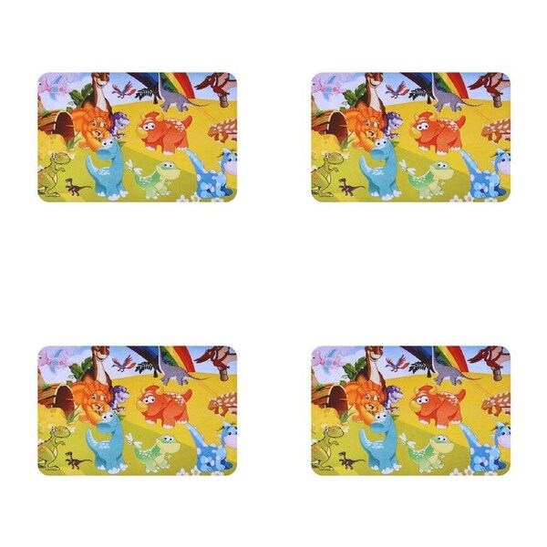 4x 60pc Miki Dinosaur Wooden Jigsaw Puzzle for Kids/Children Multicolour 3y+