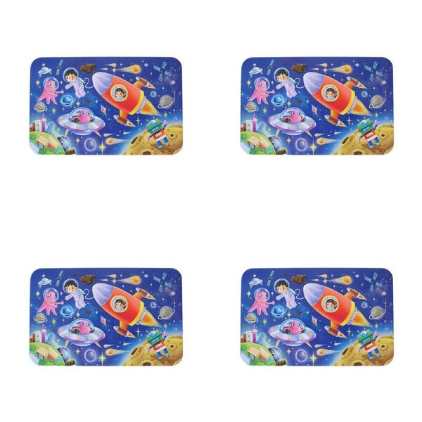 4x 60pc Miki Space Wooden Jigsaw Puzzle for Kids/Children Multicolour 3y+