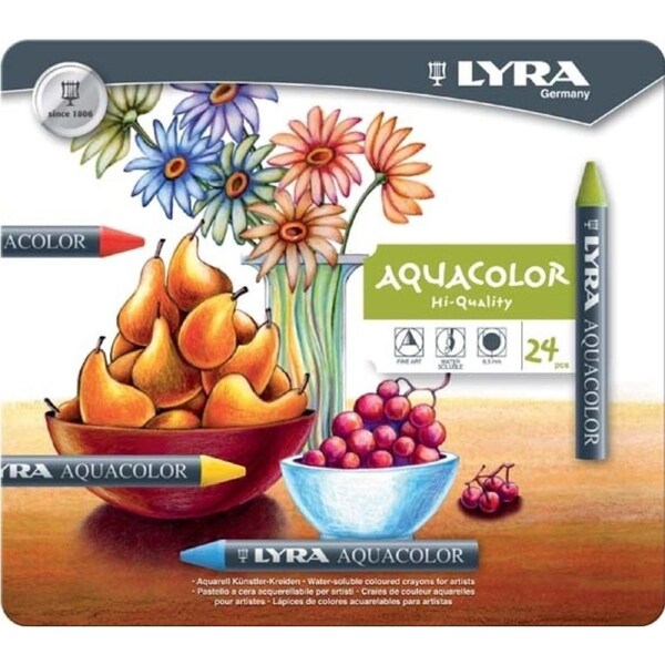 Lyra - Aquacolor Watersoluble Crayons (tin of 24)