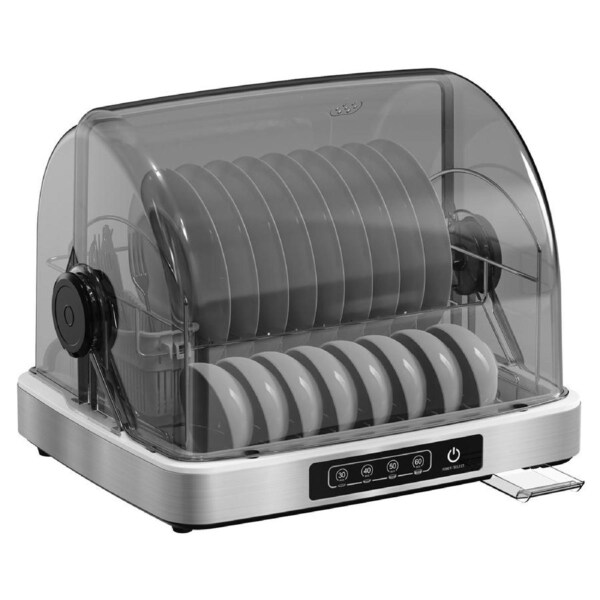 Advwin Steriliser Cabinet 32L with Hot Air Drying, 260W Dish Sterilizer Machine with Timer, Touch Control Countertop Disinfection Cabinet for Kitchen, Stainless Steel Dryer with Water Tray