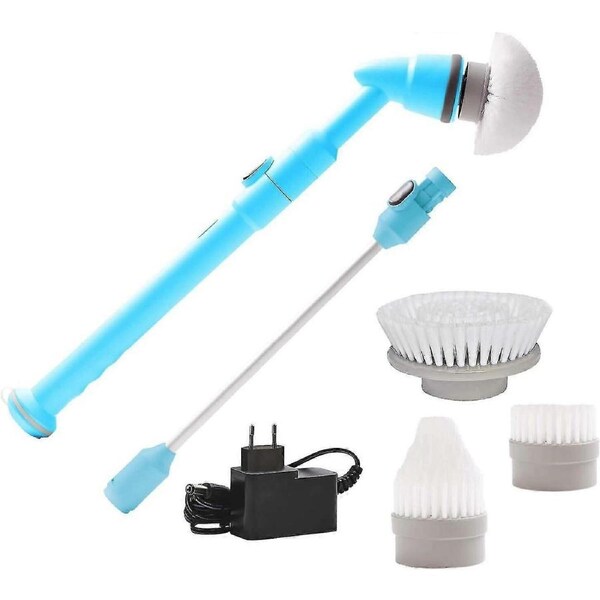 Universal Electric Cleaning Brush - 6 Pieces - Electronic with 430 RPM - Kitchen, Bathroom & Budget - 3000 Cleaning Bristles