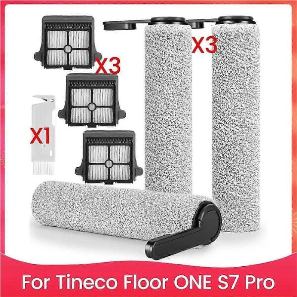 Roller Brush Replacement for Floor ONE S7 Pro Cordless Vacuum Cleaner Brush Rollers and Hepa Filter