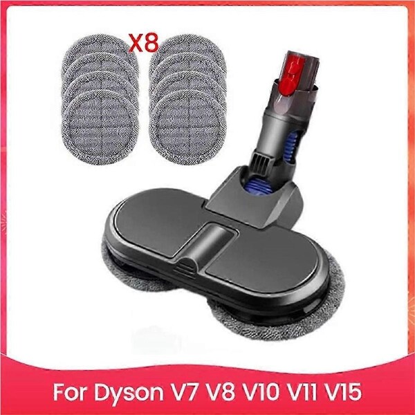 Vacuum Electric Floor Brush and Mop Cloth Set for V7 V8 V10 V11 V15 Vacuum Cleaner Replace Electric