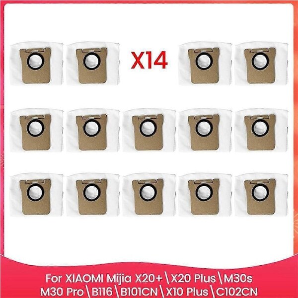 14PCS Dust Bag for X20+/X20 Plus/M30s/M30 Pro/B116/B101CN/X10 Plus/C102CN Vacuum Cleaner Spare Part