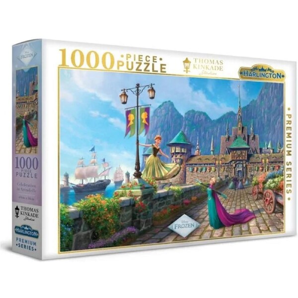 Harlington - Thomas Kinkade Disney Frozen Celebration in Arendelle Puzzle 1000pc