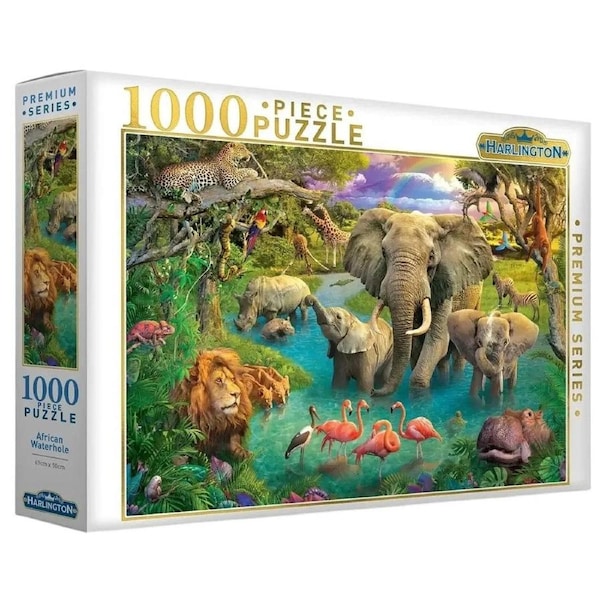 Harlington - African Waterhole Puzzle 1000pc