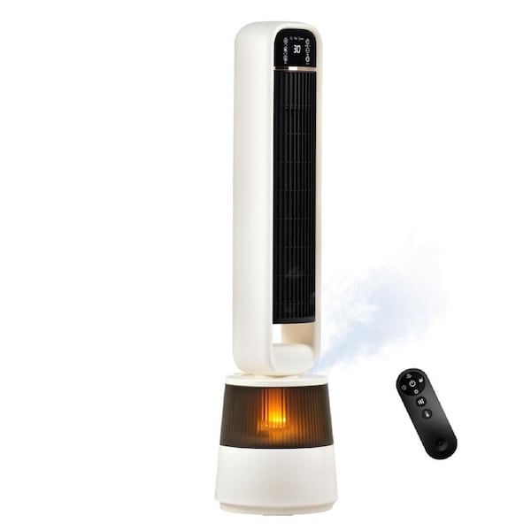 YOPOWER 2200W Space Heater for Indoor Use, Portable Fan Heater, Tower Heater with Humidifier, 12H Timer, Overheating & Tip-Over Protection, Electric Heater for Home