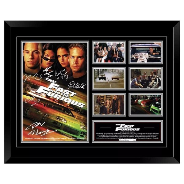THE FAST AND THE FURIOUS PAUL WALKER Signed Limited Edition Photo Memorabilia Wooden Frame