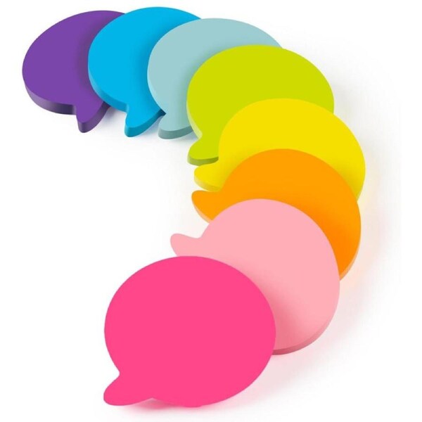 Bubble Sticky Notes 3x3 in, 8 Pads, Super Cute Bright Color Strong Adhesive Post, Clean Removal