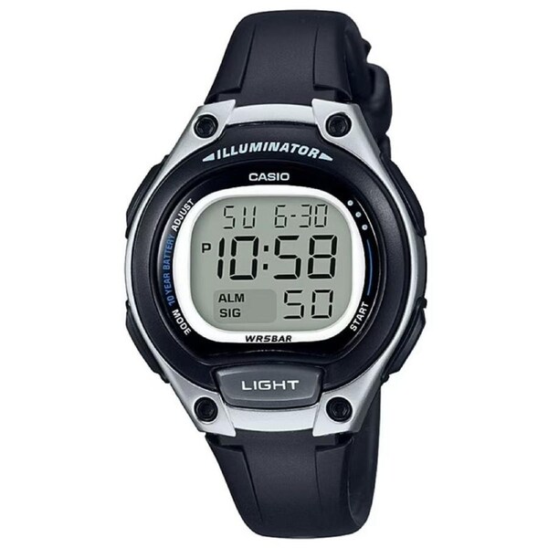 Casio Black/Silver Women’s or Kid's 50m Digital Sports Watch LW-203-1A
