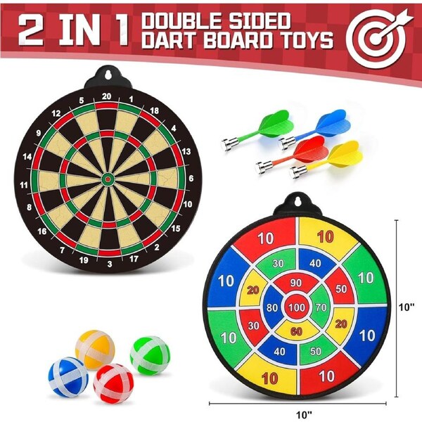 Magnetic Felt Dart Board for Boys 8-12 - Indoor Outdoor Game