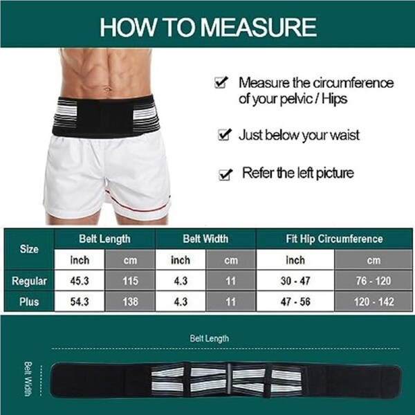 Sacroiliac Hip Belt for Men & Women - SI Joint & Back Pain Relief