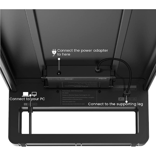 Dual Monitor Stand with Wireless Charger & USB Hub Ports
