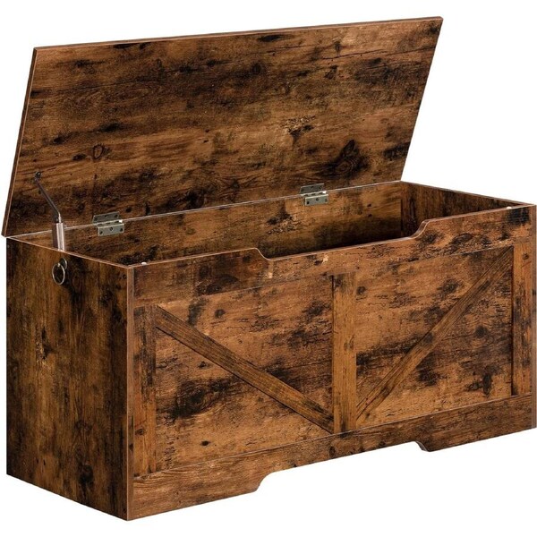 Retro Wooden Storage Chest Toy Box 100cm - Supports 100kg