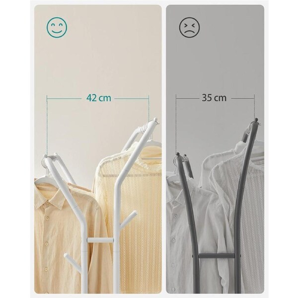 Heavy Duty Double Clothes Rail Rack with Wheels 100kg Load